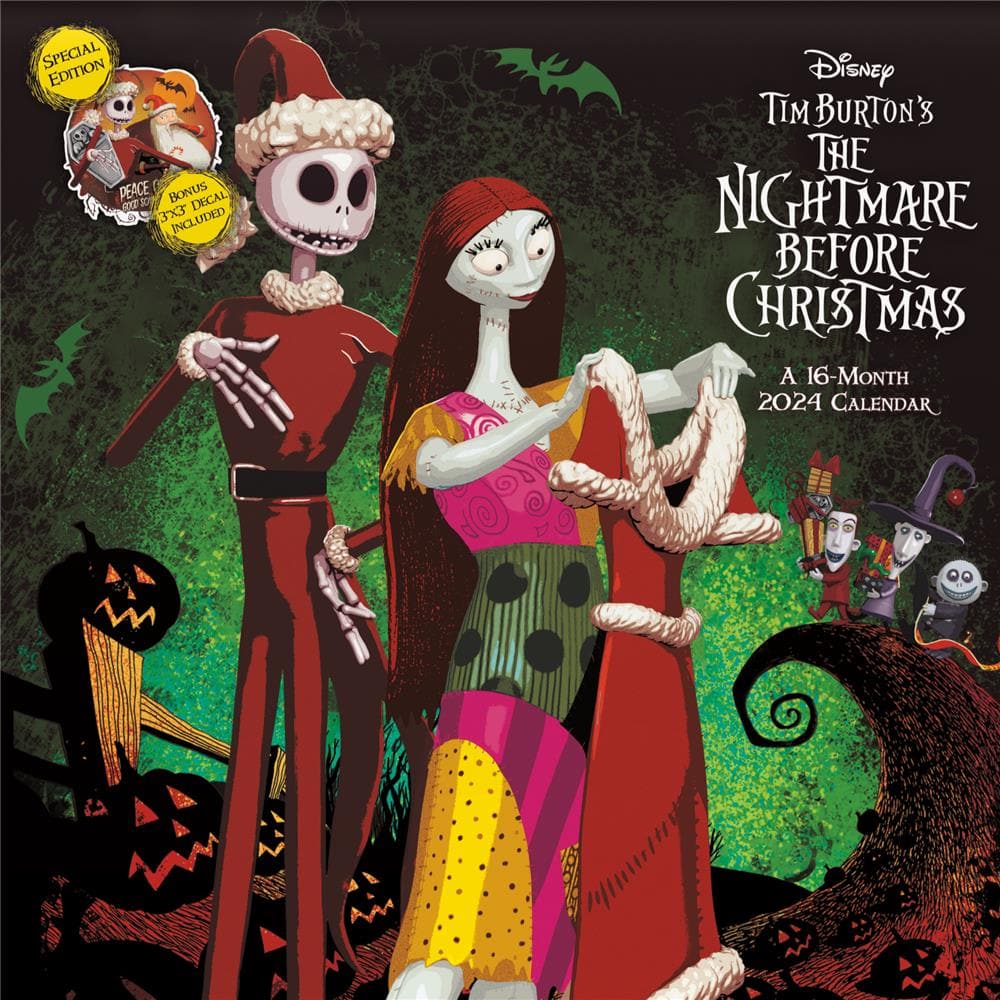 Nightmare Before Christmas 2024 Exclusive Wall Calendar with Decal product image