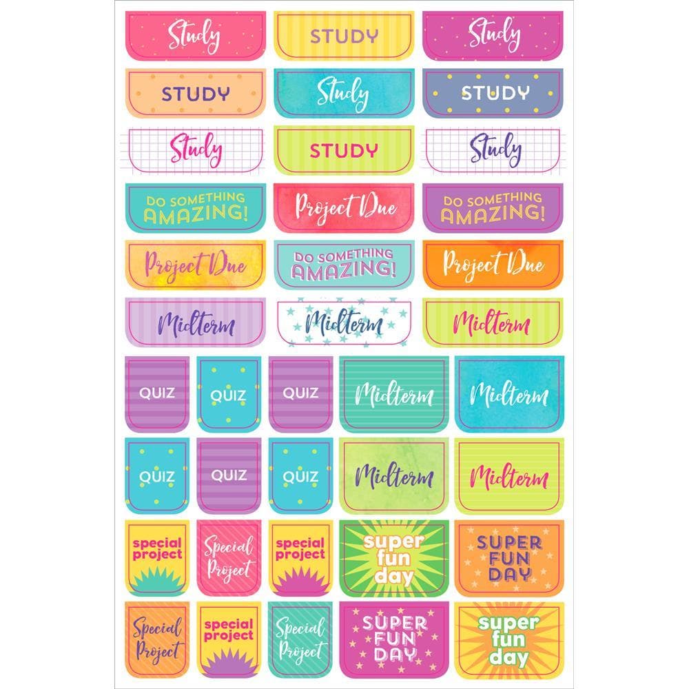 Reminders Planner stickers Gold circles with free half
