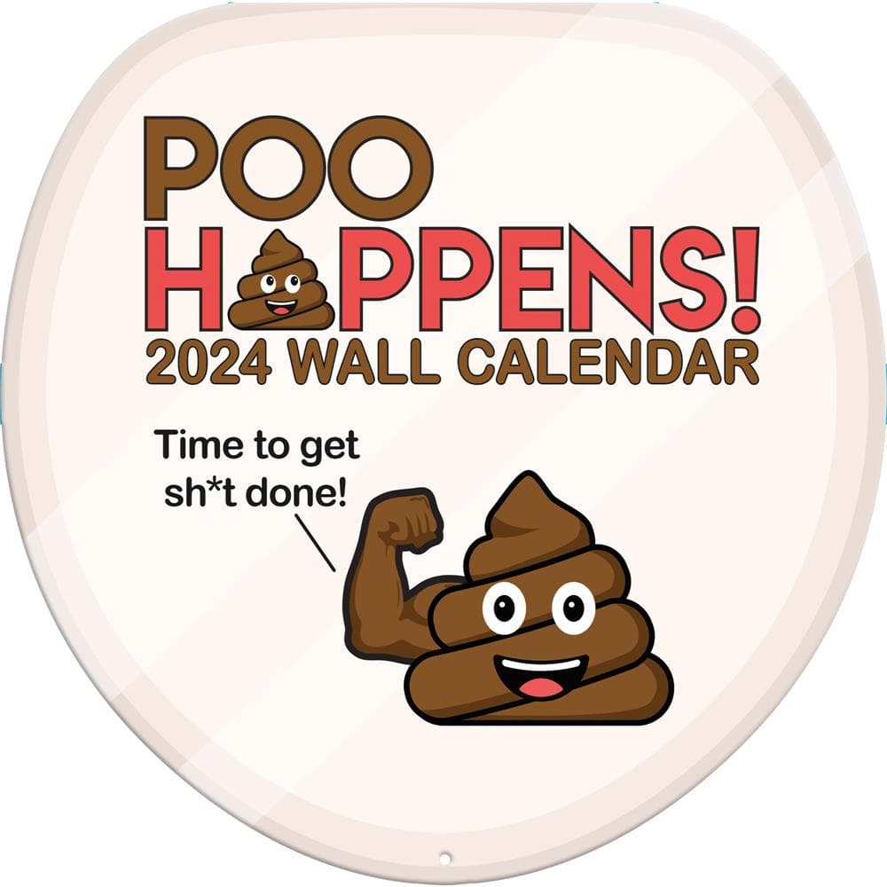 Poo Happens 2024 Die Cut Wall Calendar product image