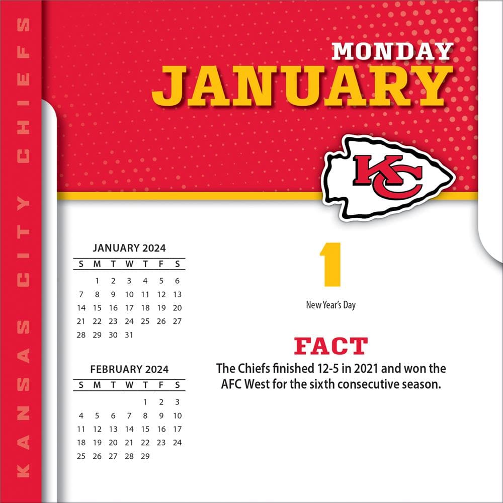 NFL Kansas City Chiefs 2024 Box Calendar  product image