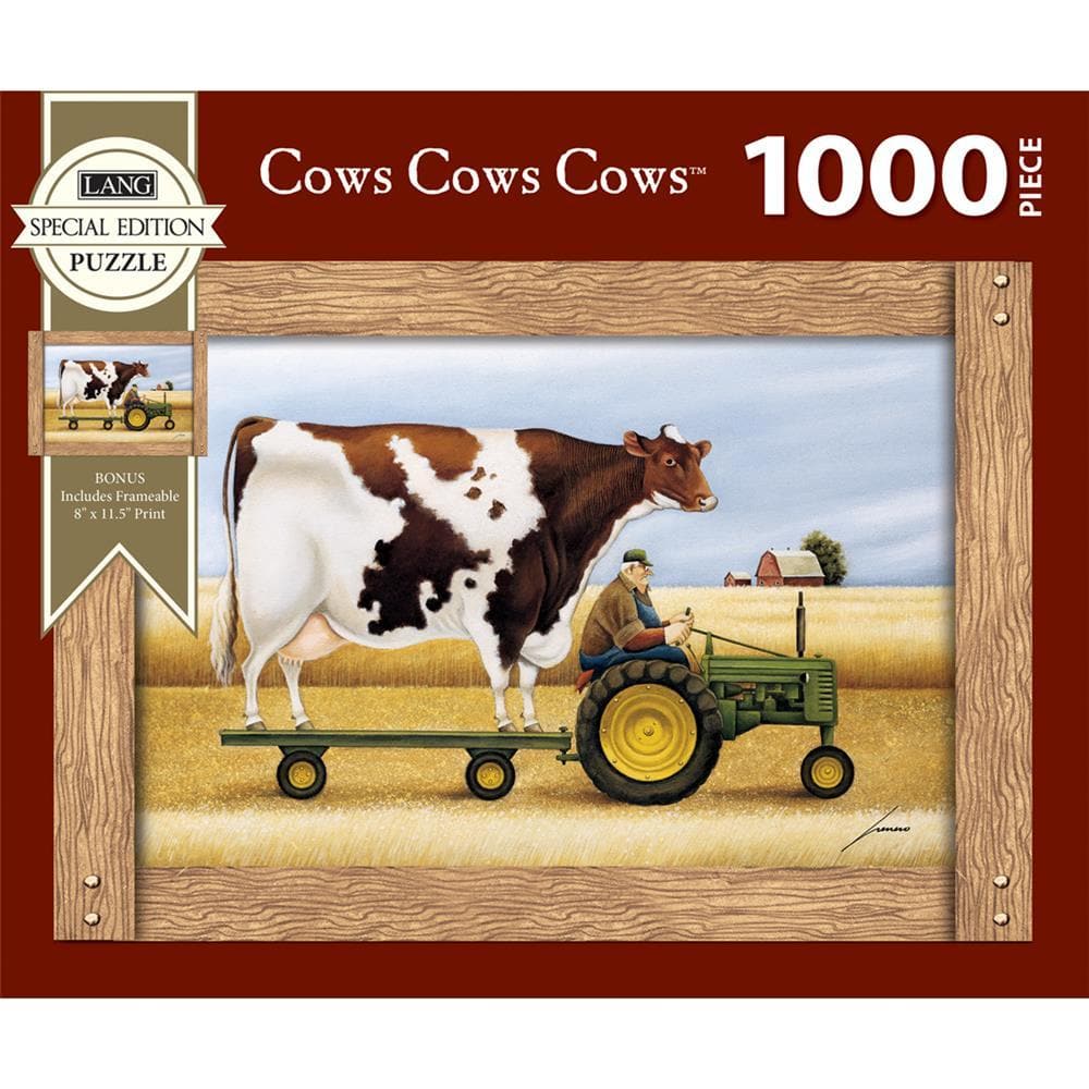 Cows Cows Cows Special Edition Jigsaw Puzzle (1000 Piece) - Calendar Club Exclusive