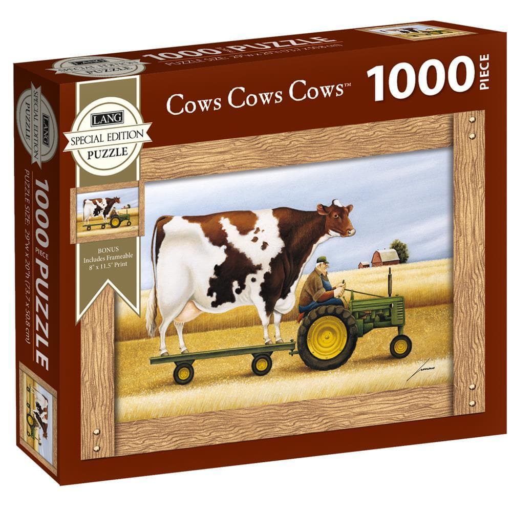 Cows Cows Cows Special Edition Jigsaw Puzzle (1000 Piece) - Calendar Club Exclusive