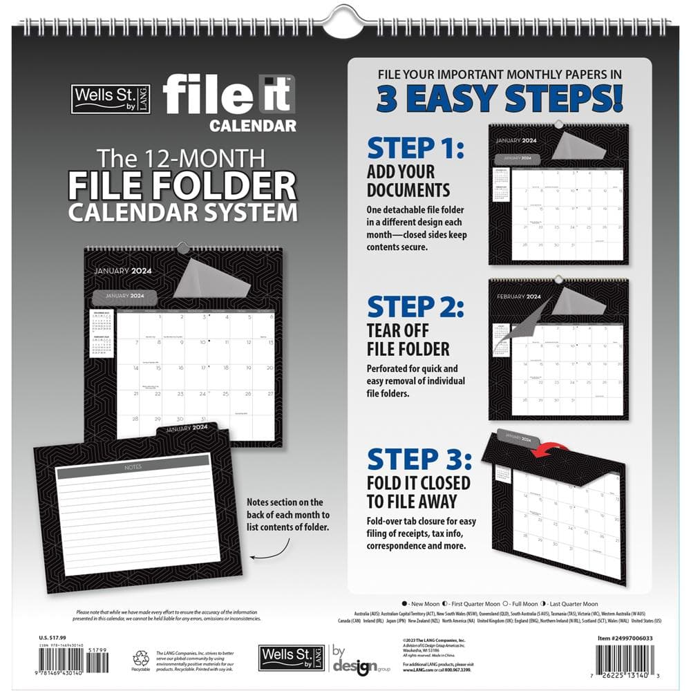 Office 2024 File It Wall Calendar product image