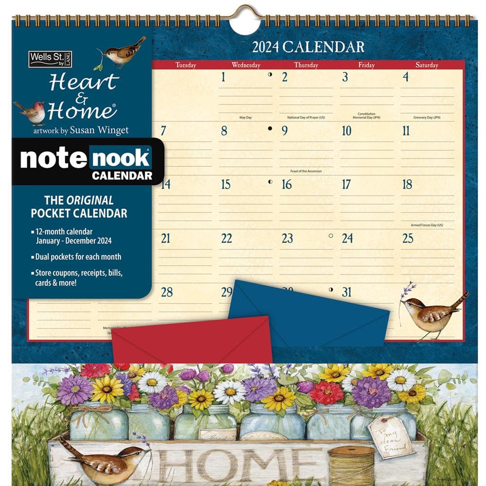 Heart and Home 2024 Note Nook Wall Calendar product image