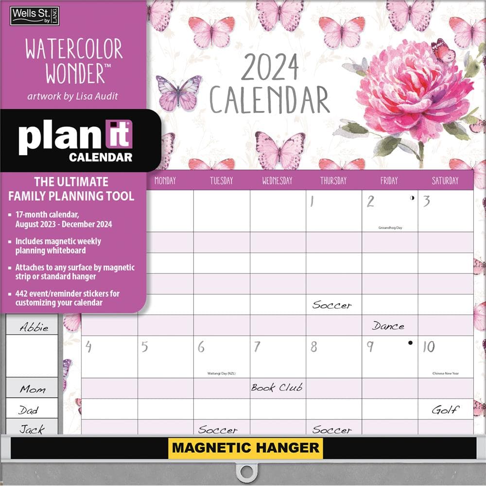 Watercolor Wonder 2024 Plan It Wall Calendar product image