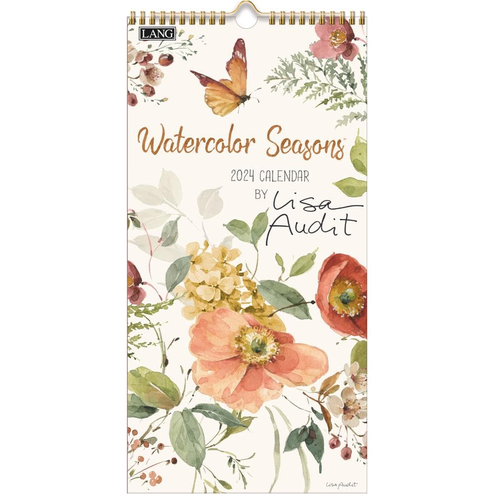 Watercolor Seasons 2024 Slim Calendar - Online Exclusive product image