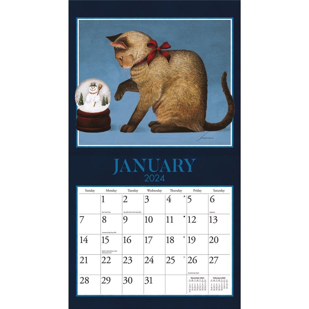 American Cat 2024 Special Edition Wall Calendar with Printx product image