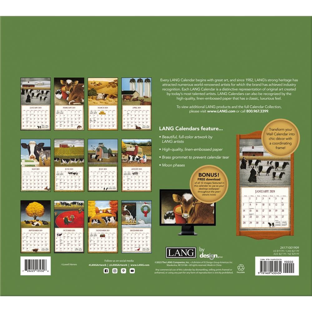 Cows Cows Cows 2024 Special Edition Wall Calendarwith Print product image