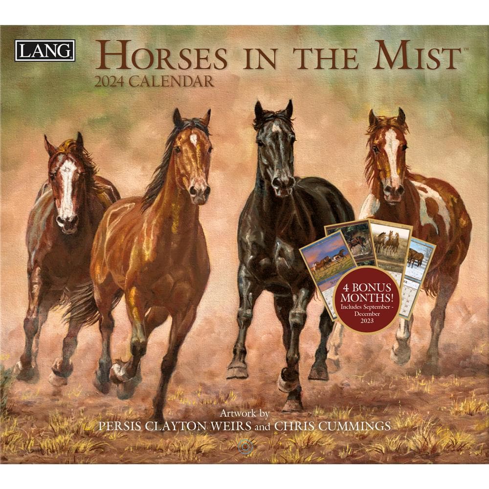 Horses in the Mist 2024 Special Edition Wall Calendar with Print product image