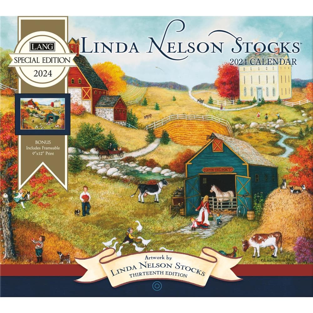 Linda Nelson Stocks 2024 Special Edition Wall Calendar with Print product image