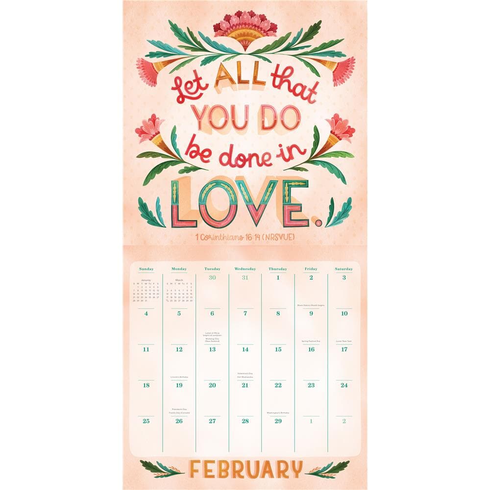 Bible Verses Illustrated 2024 Wall Calendar product image