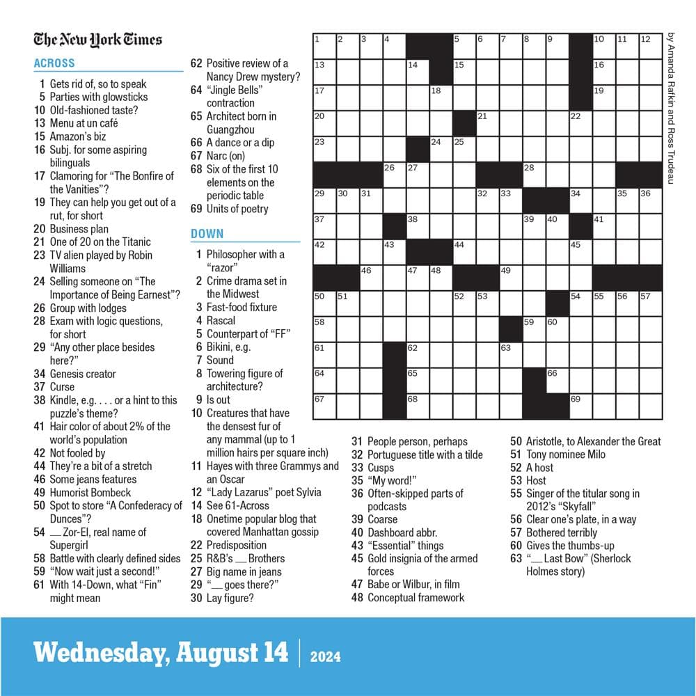 New York Times Daily Crossword 2024 Box Calendar product image