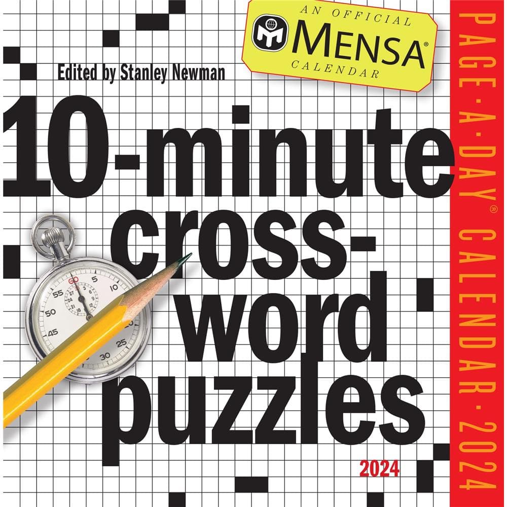 Mensa 10 Minute Crossword Puzzles 2024 Box Calendar product image
