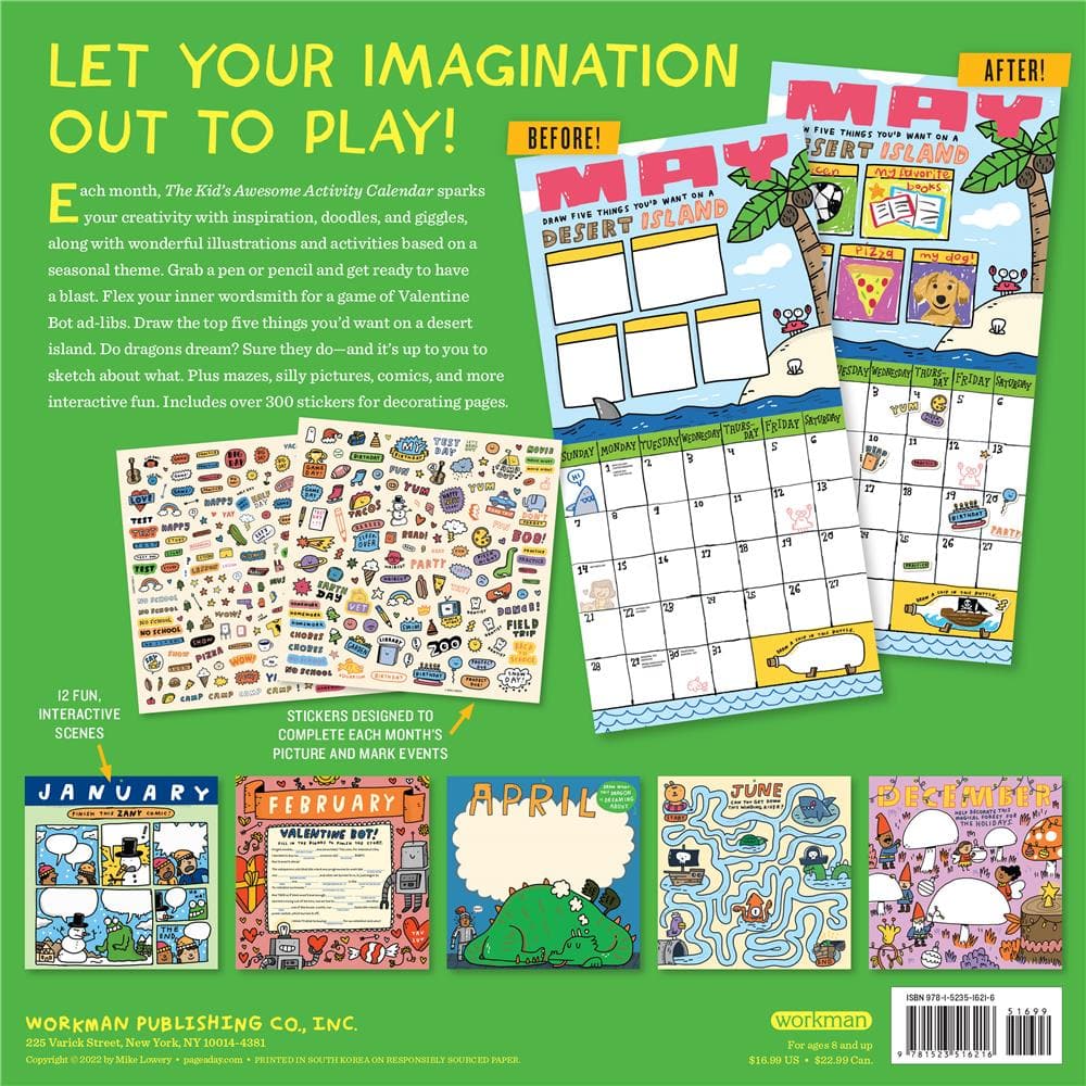 Kids Awesome Activity 2024 Wall Calendar product image