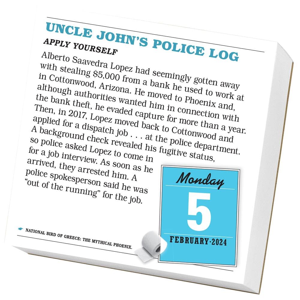Uncle Johns Bathroom Reader 2024 Box Calendar product image