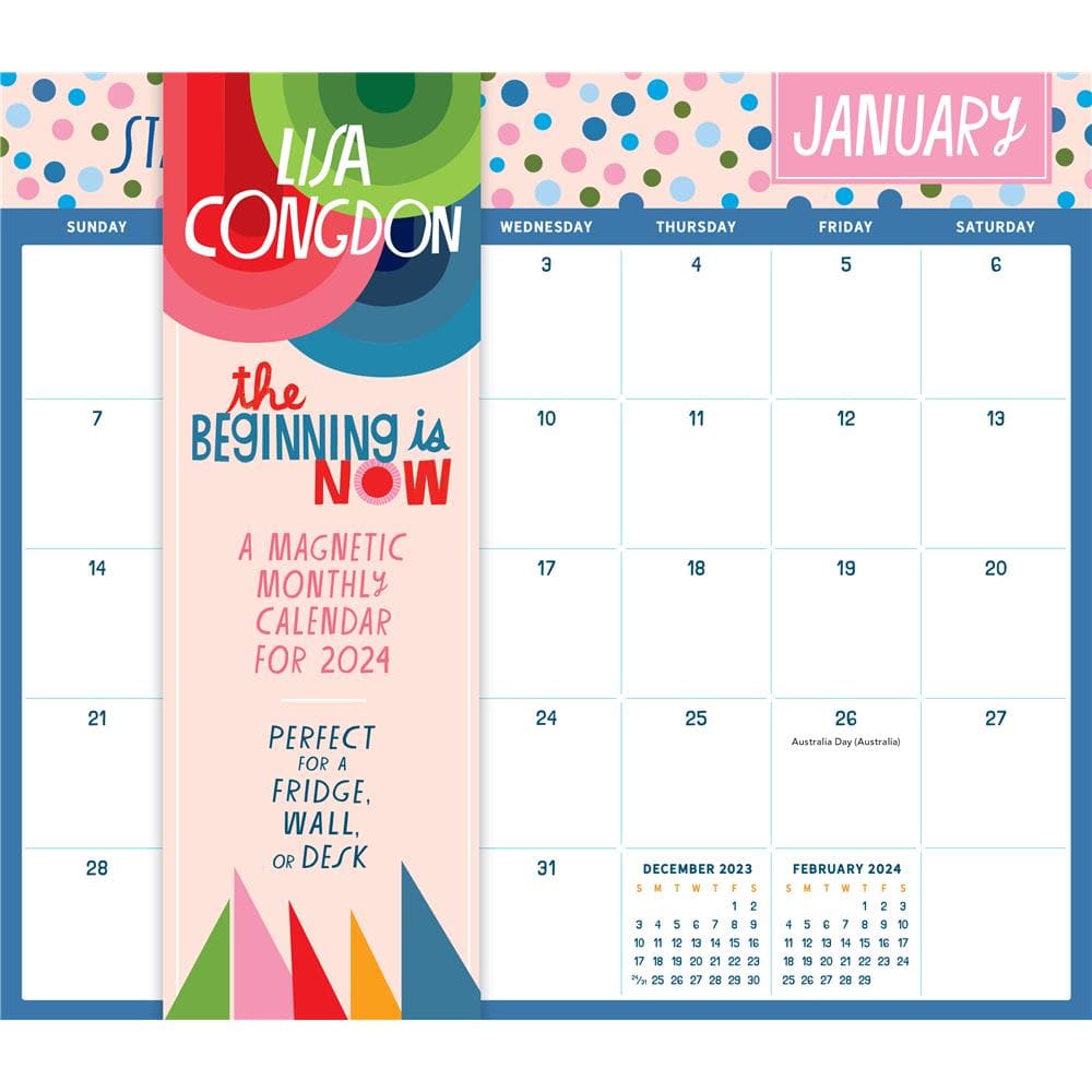 Beginning Is Now 2024 Magnetic Mini Calendar product image