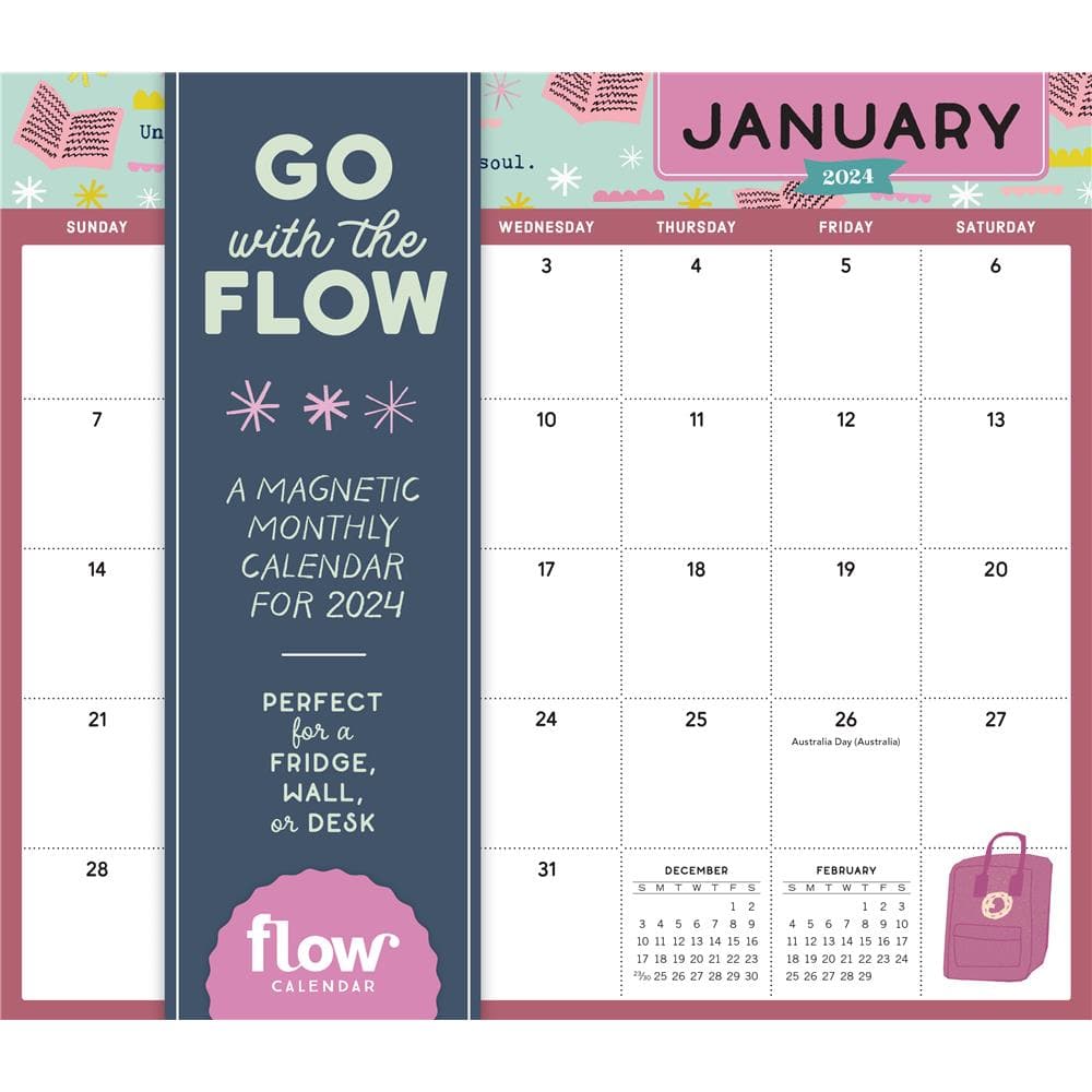 Go with the Flow 2024 Magnetic Mini Calendar  product image