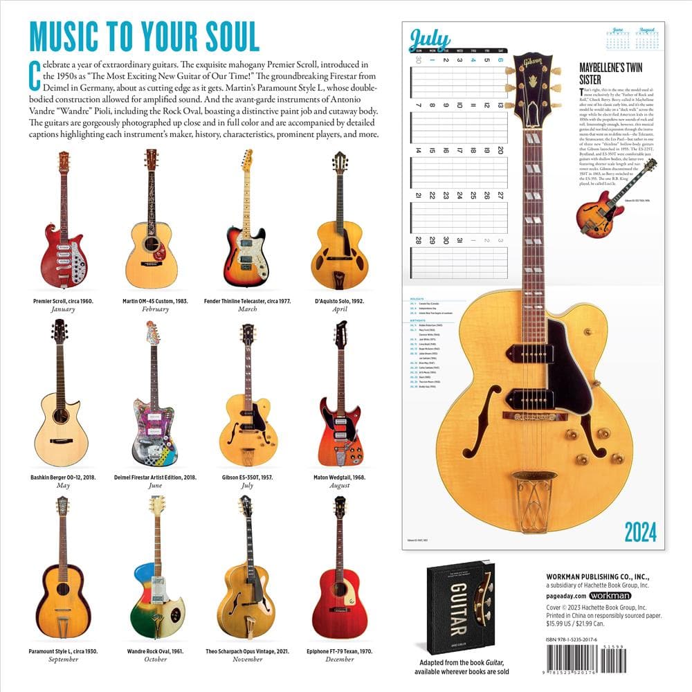 Guitars 2024 Wall Calendar product image