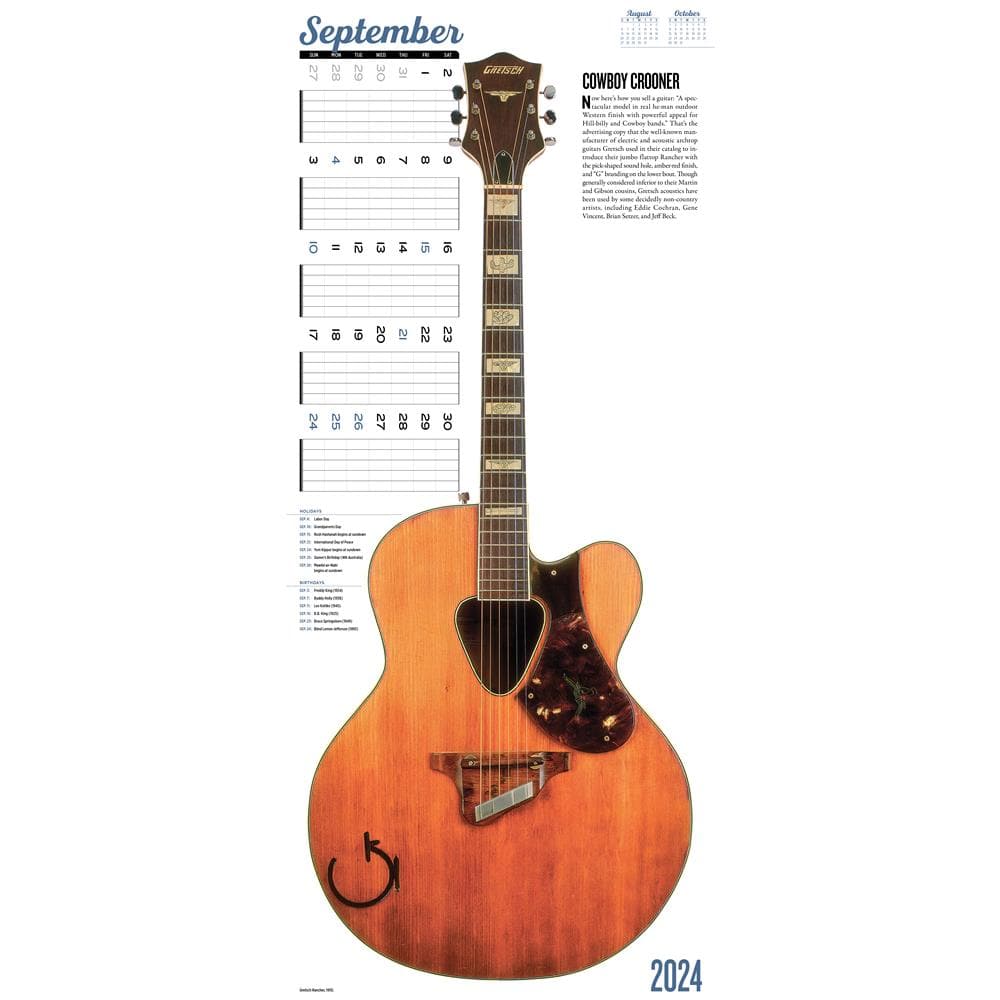 Guitars 2024 Wall Calendar product image