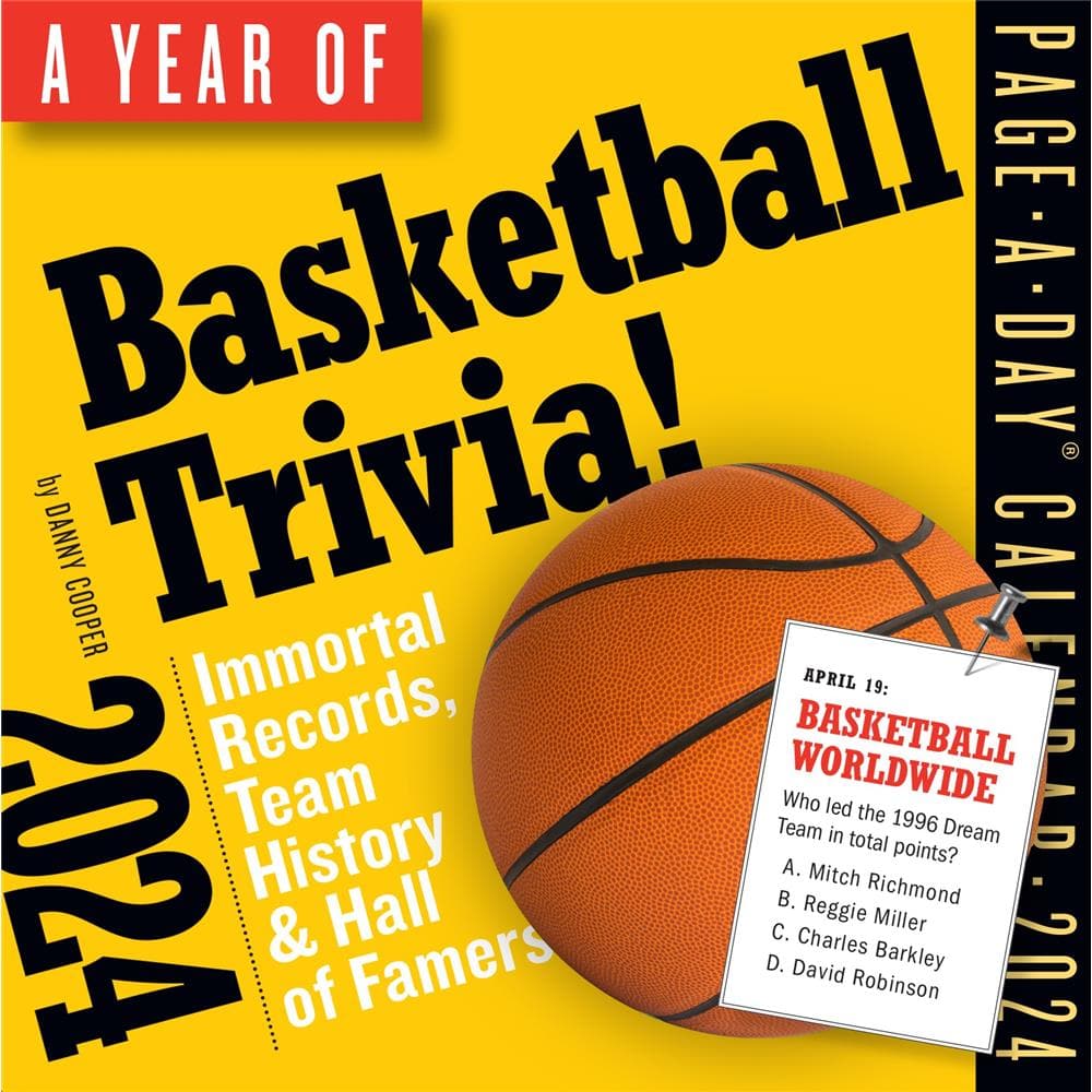 Year of Basketball Trivia 2024 Box Calendar  product image
