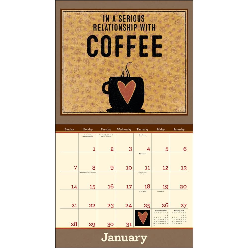 Coffee 2024 Deluxe Wall Calendar product image