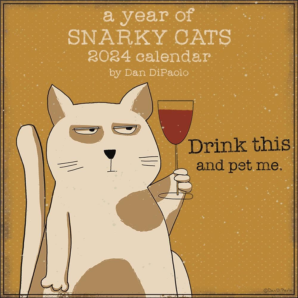 Year of Snarky Cats 2024 Wall Calendar product image
