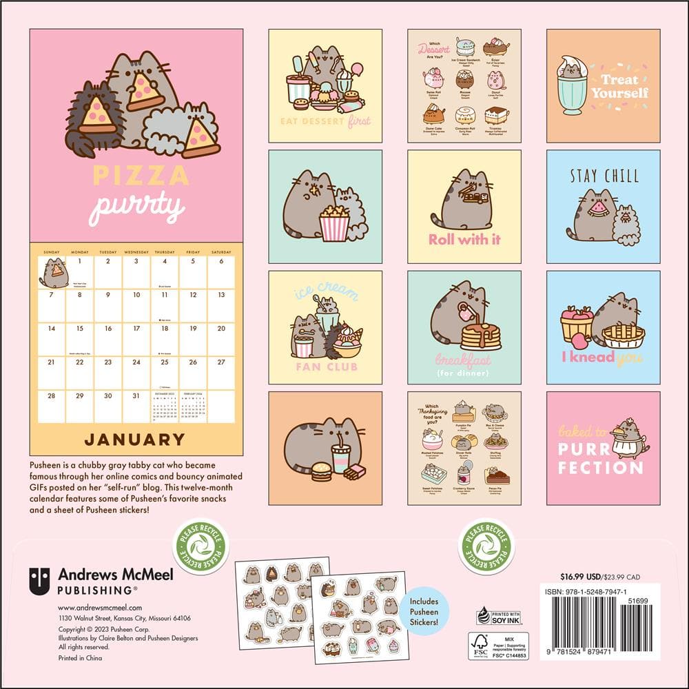 Pusheen 2024 Wall Calendar product image