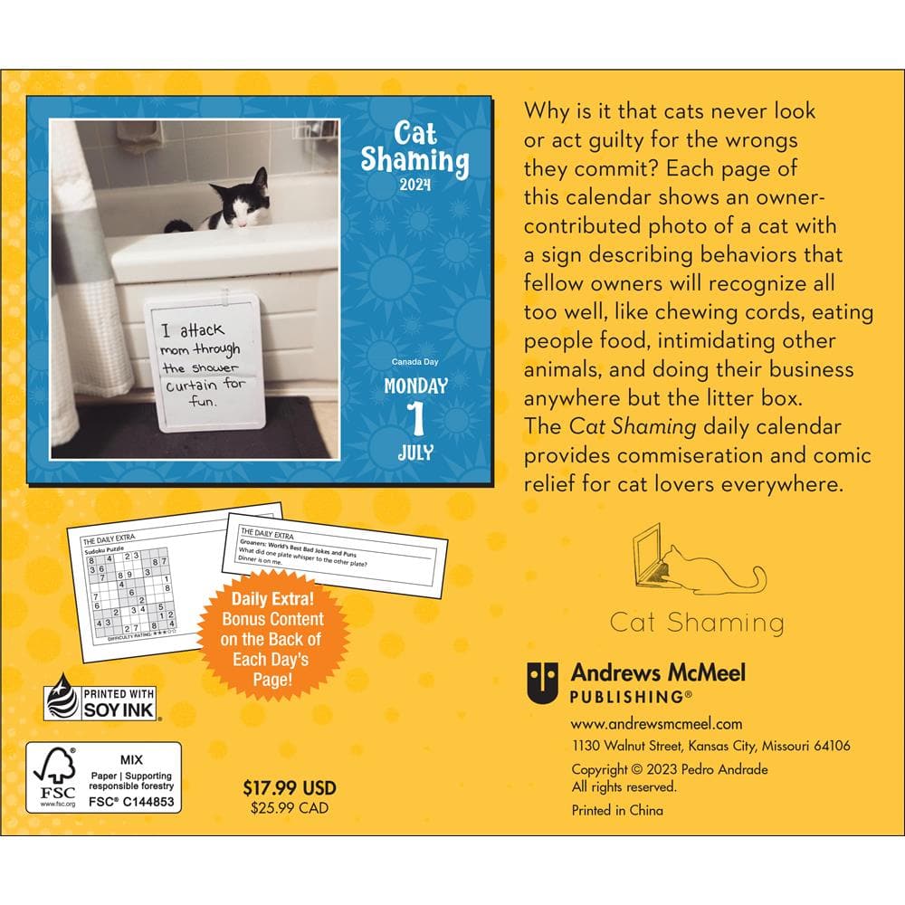 Cat Shaming 2024 Box Calendar product image