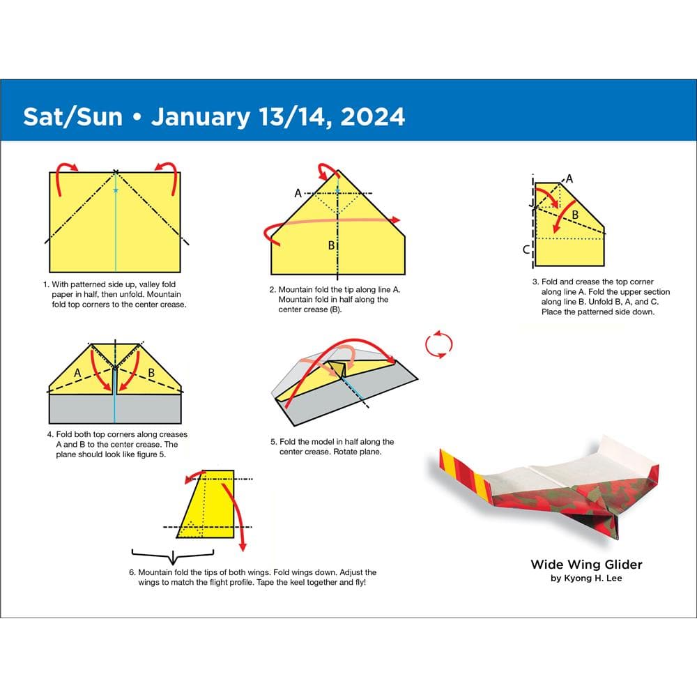 Paper Airplane Fold A Day 2024 Box Calendar product image