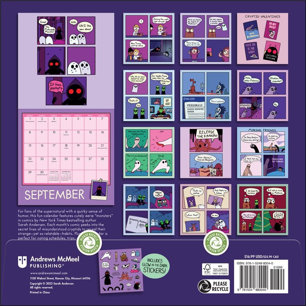 Cryptid Club 2024 Wall Calendar product image