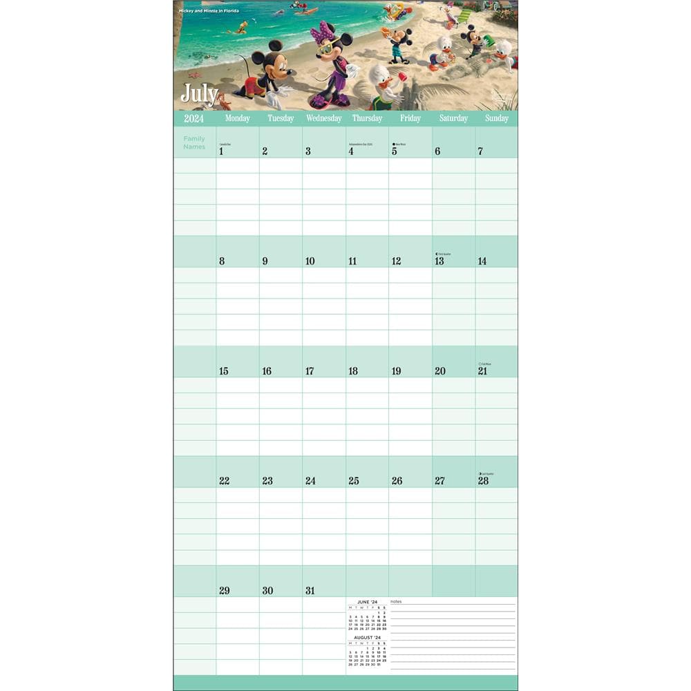 Kinkade Disney 17 Month 2024 Family Planner Wall Calendar product image