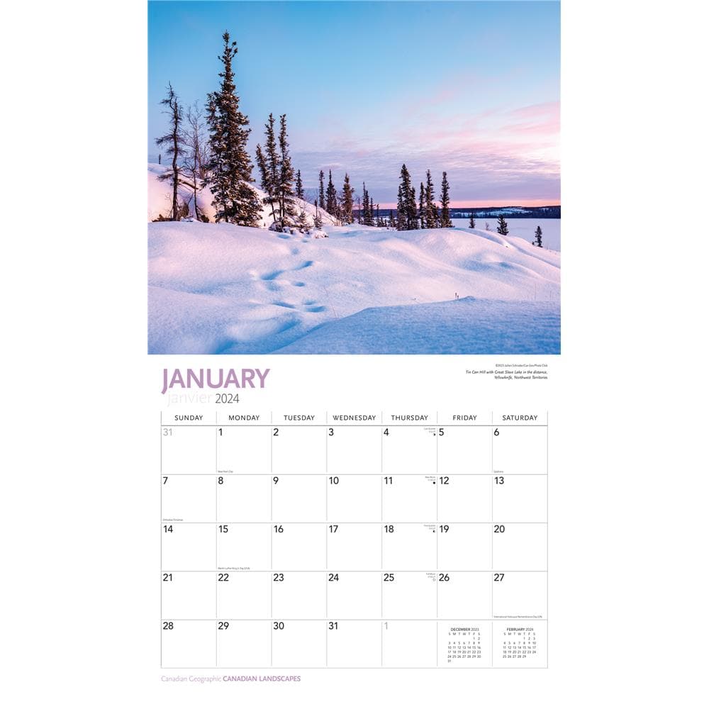 9781525611230 Can Geo Canadian Parks 2024 Mini Calendar Wyman Publishing -  Calendar Club