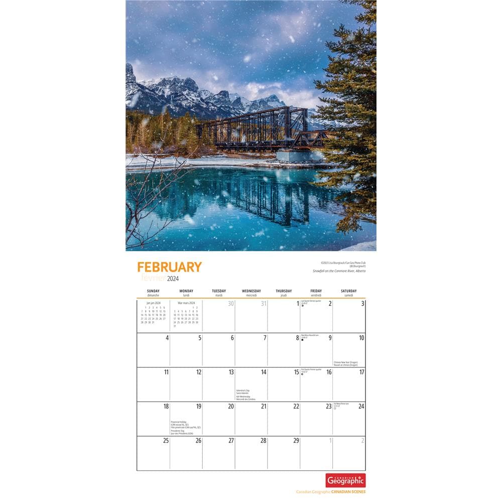 Can Geo Canadian Scenes 2024 Medium Mini Calendar product image