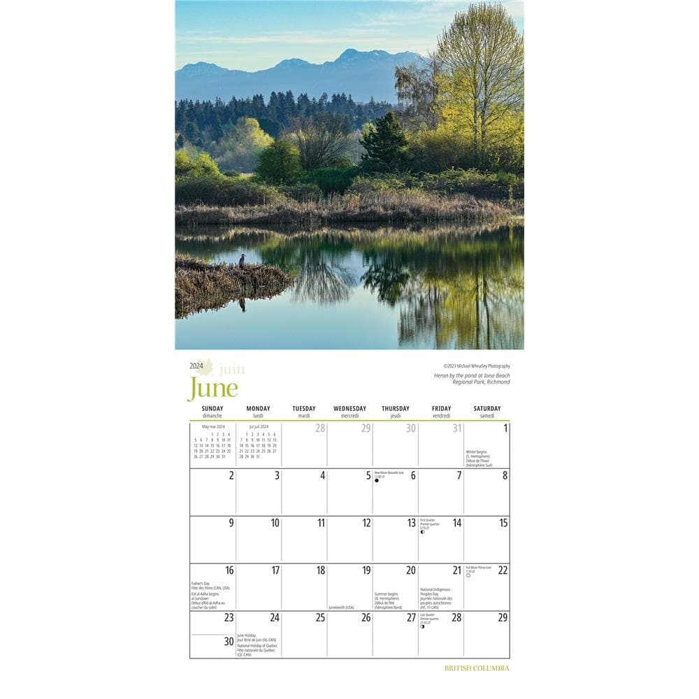 British Columbia 2024 Mini Calendar product image