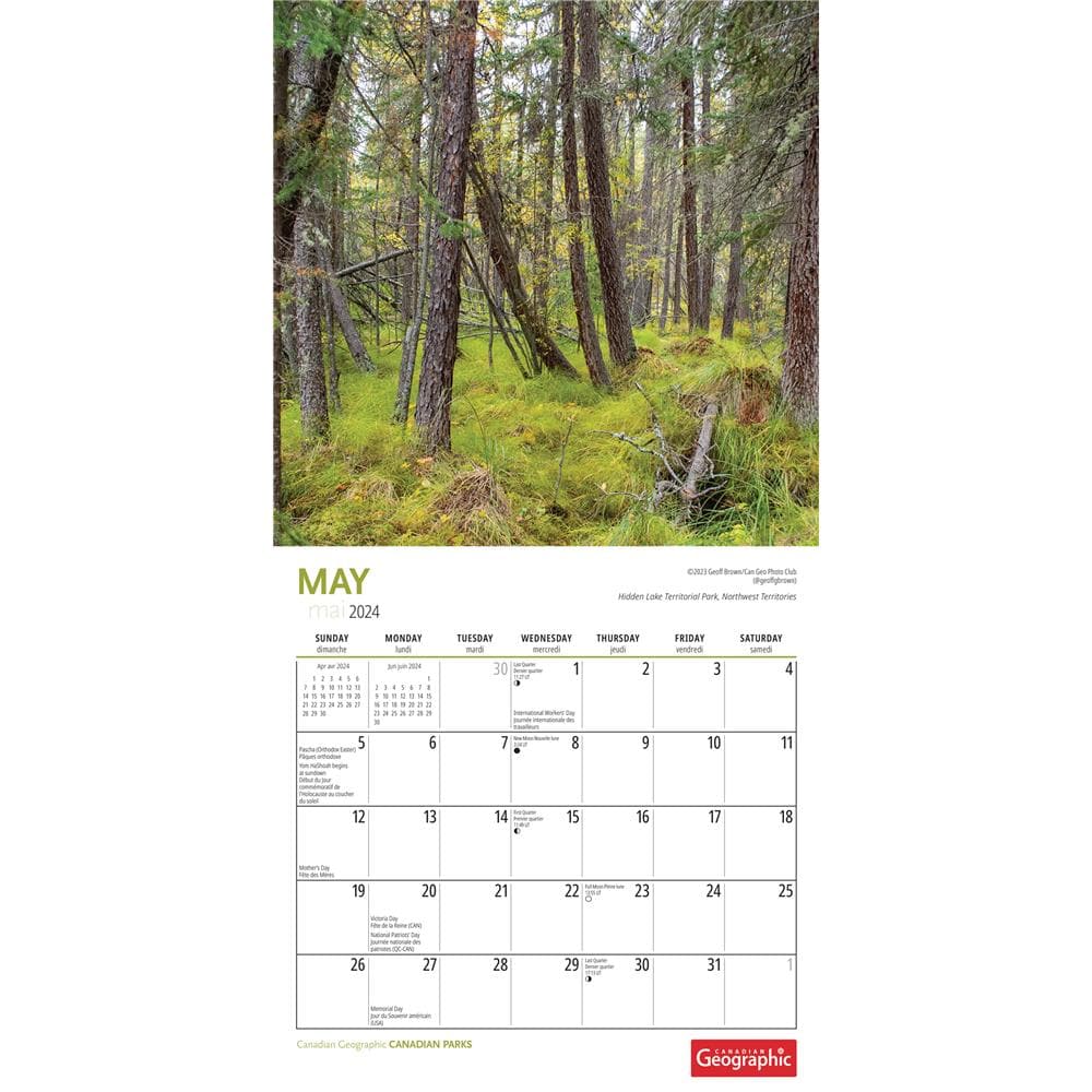 Can Geo Canadian Parks 2024 Mini Calendar product image