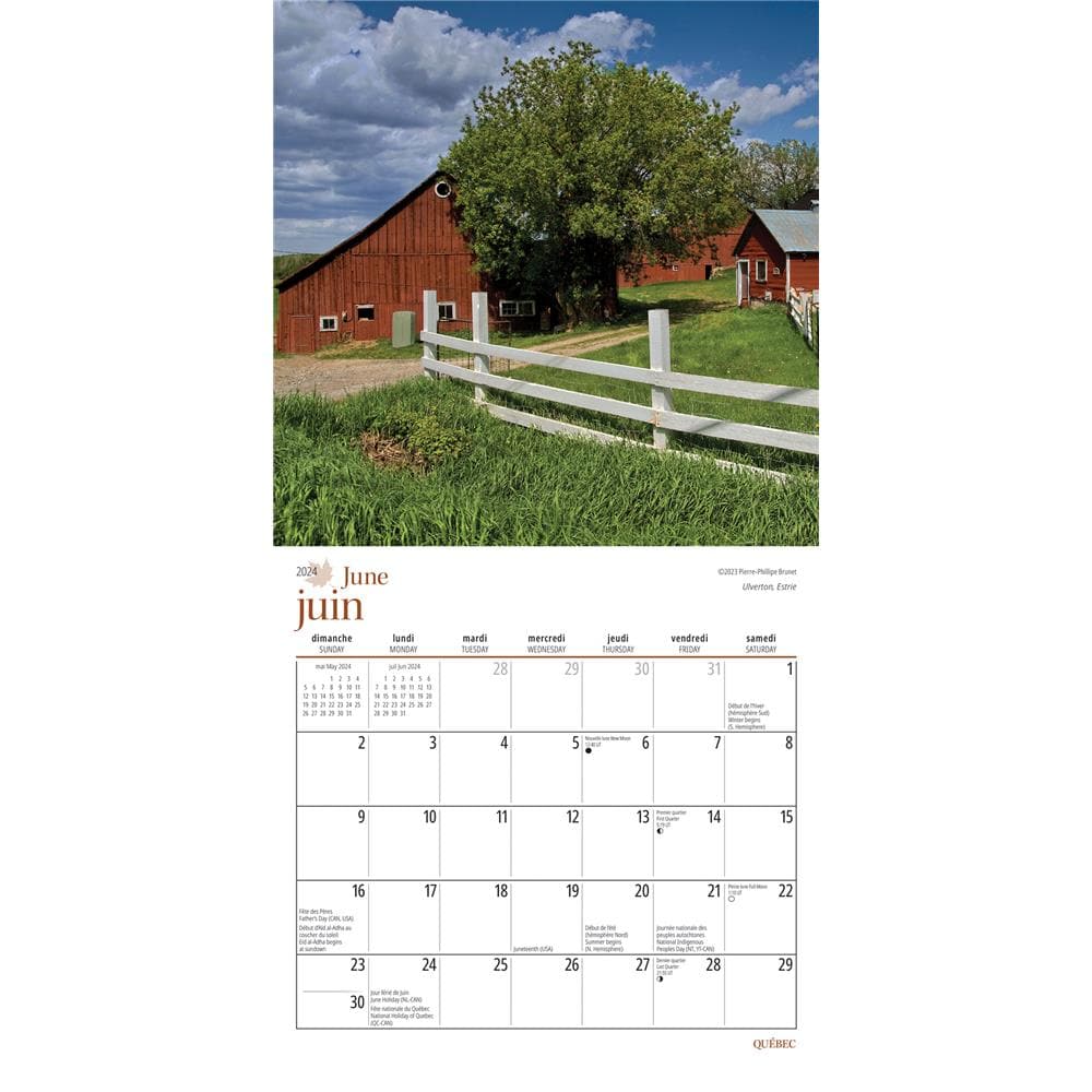 Quebec 2024 Bilingual Mini Calendar product image
