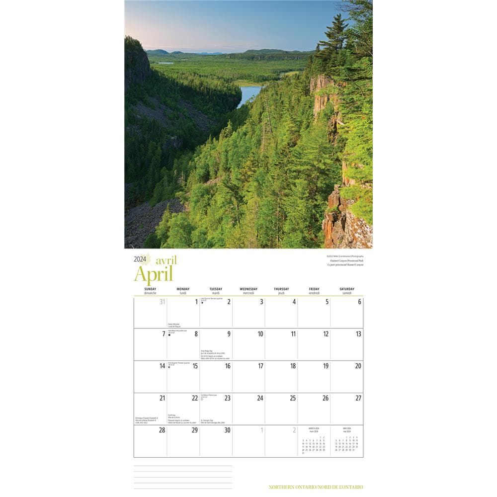 Northern Ontario 2024 Bilingual Wall Calendar product image