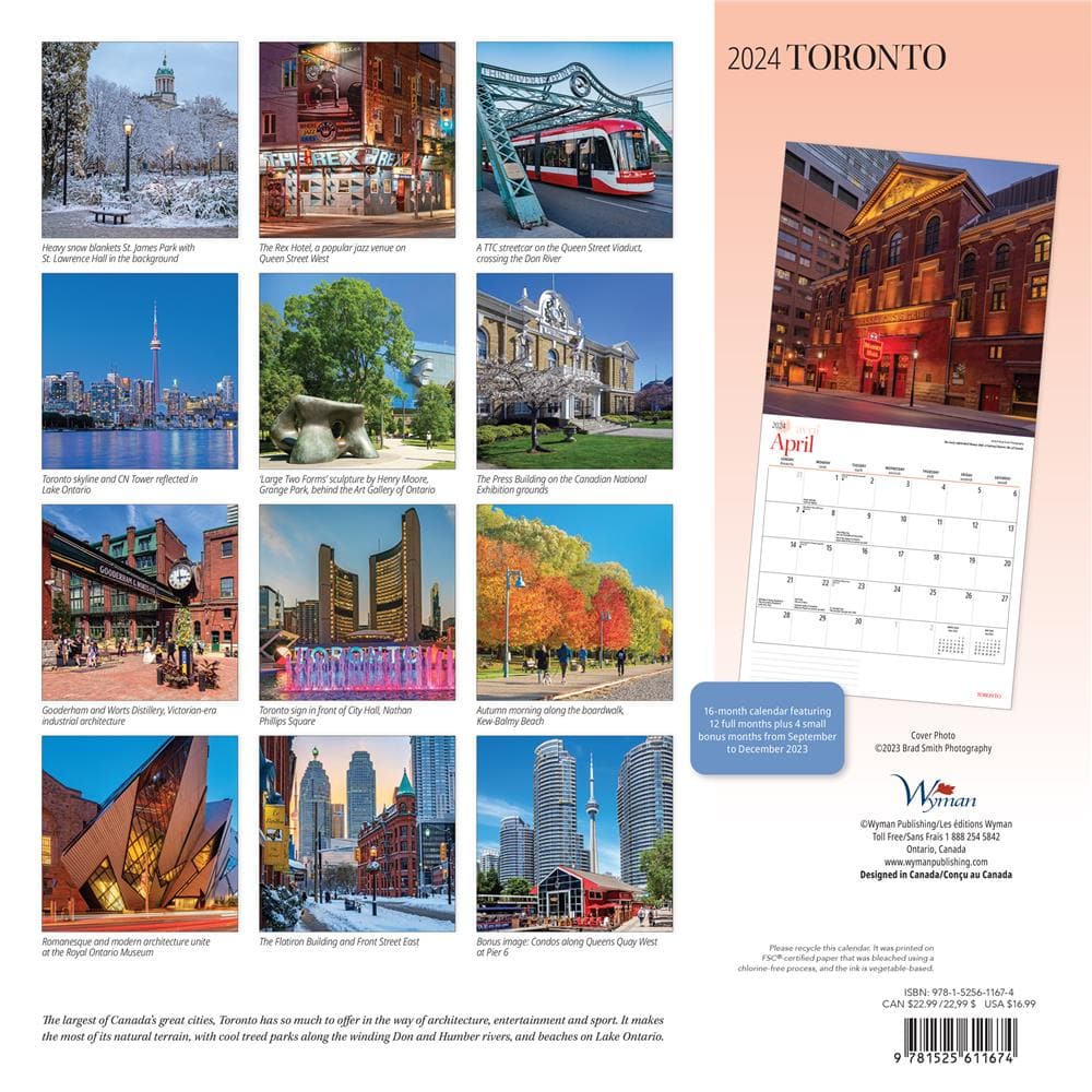 Toronto 2024 Wall Calendar product image