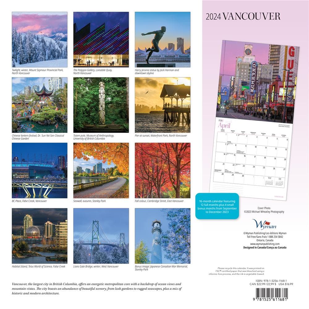 Vancouver 2024 Wall Calendar product image