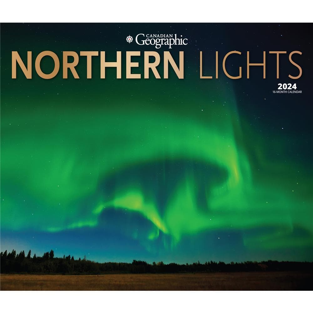 9781525611728 Can Geo Northern Lights 2024 Deluxe Wall Calendar Wyman