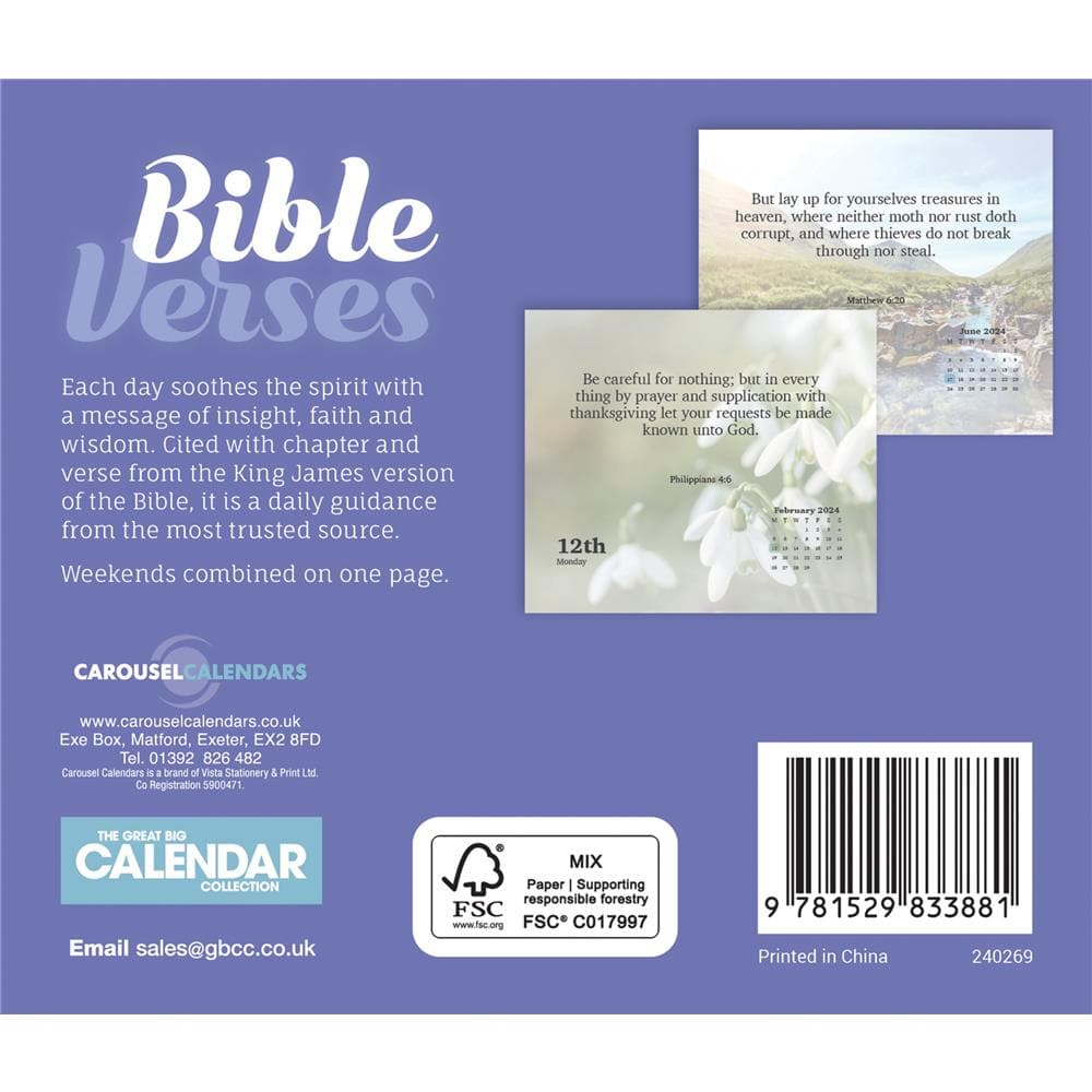 Bible Verses 2024 Box Calendar product image