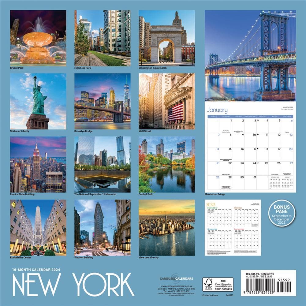 New York 2024 Wall Calendar product image