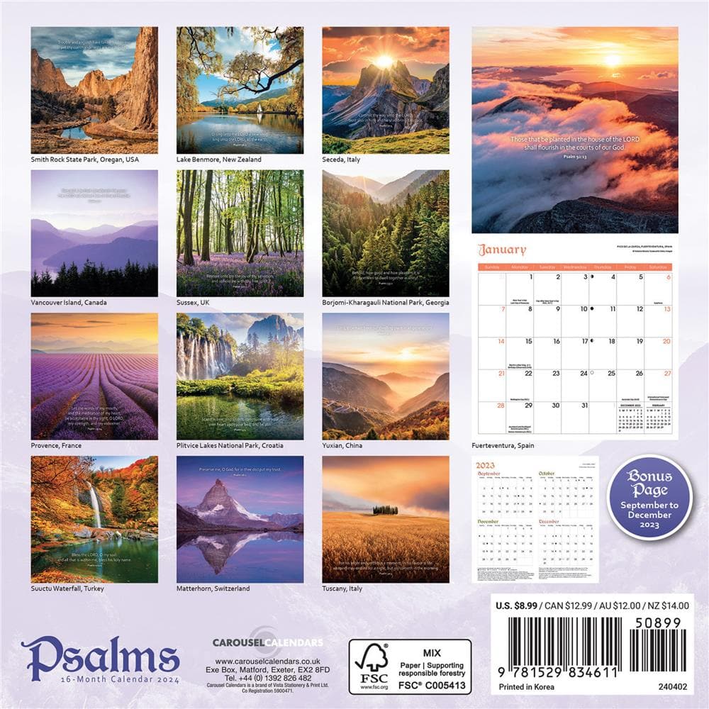 Psalms 2024 Mini Calendar product image