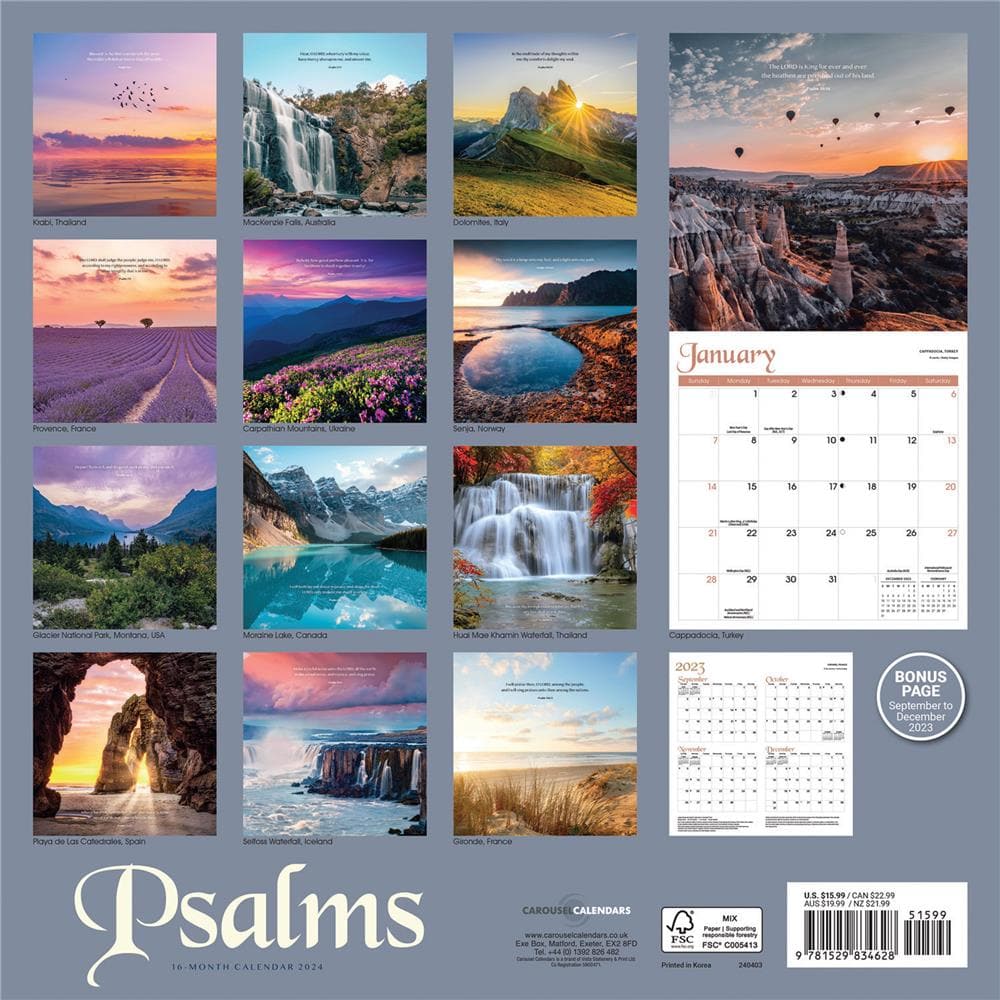 Psalms 2024 Wall Calendar product image