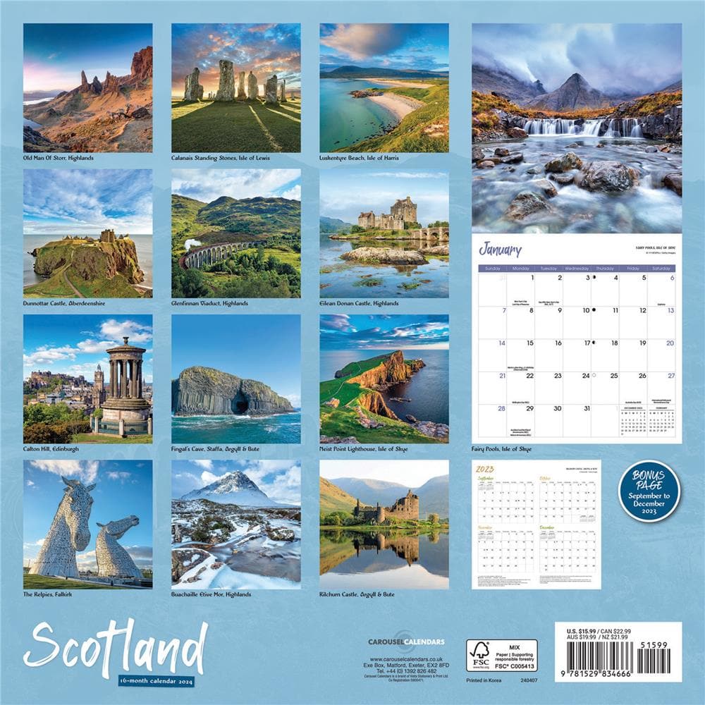 Scotland 2024 Wall Calendar product image