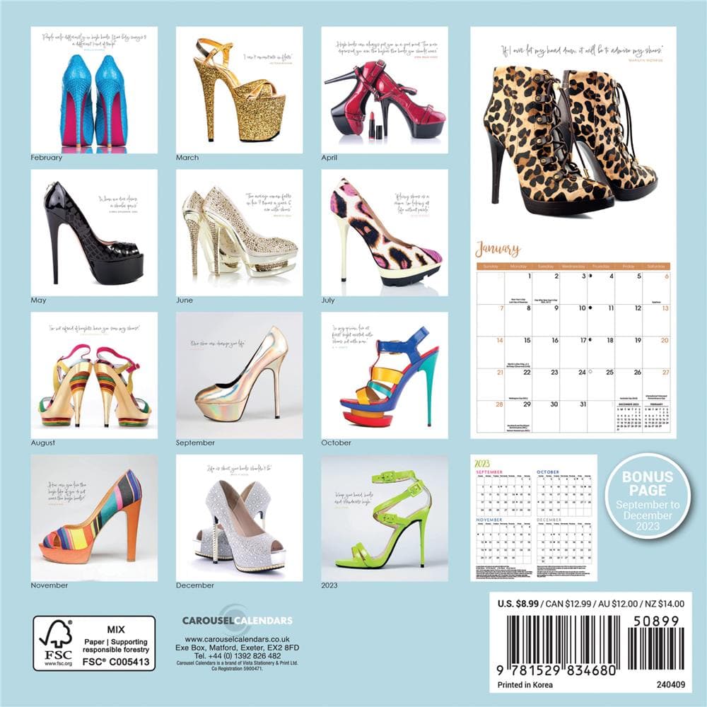 Shoes 2024 Mini Calendar product image