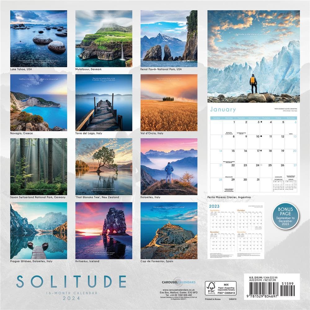 Solitude 2024 Wall Calendar product image