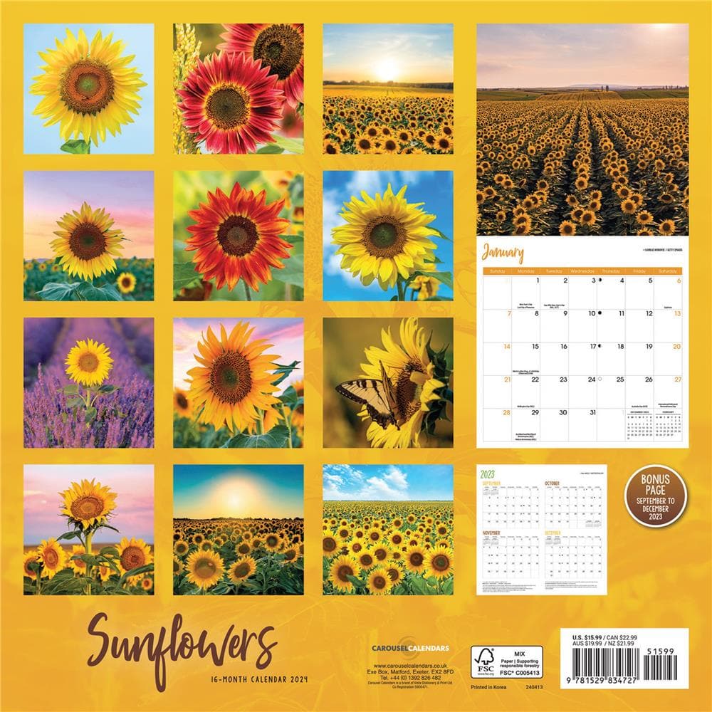 Sunflowers 2024 Wall Calendar product image