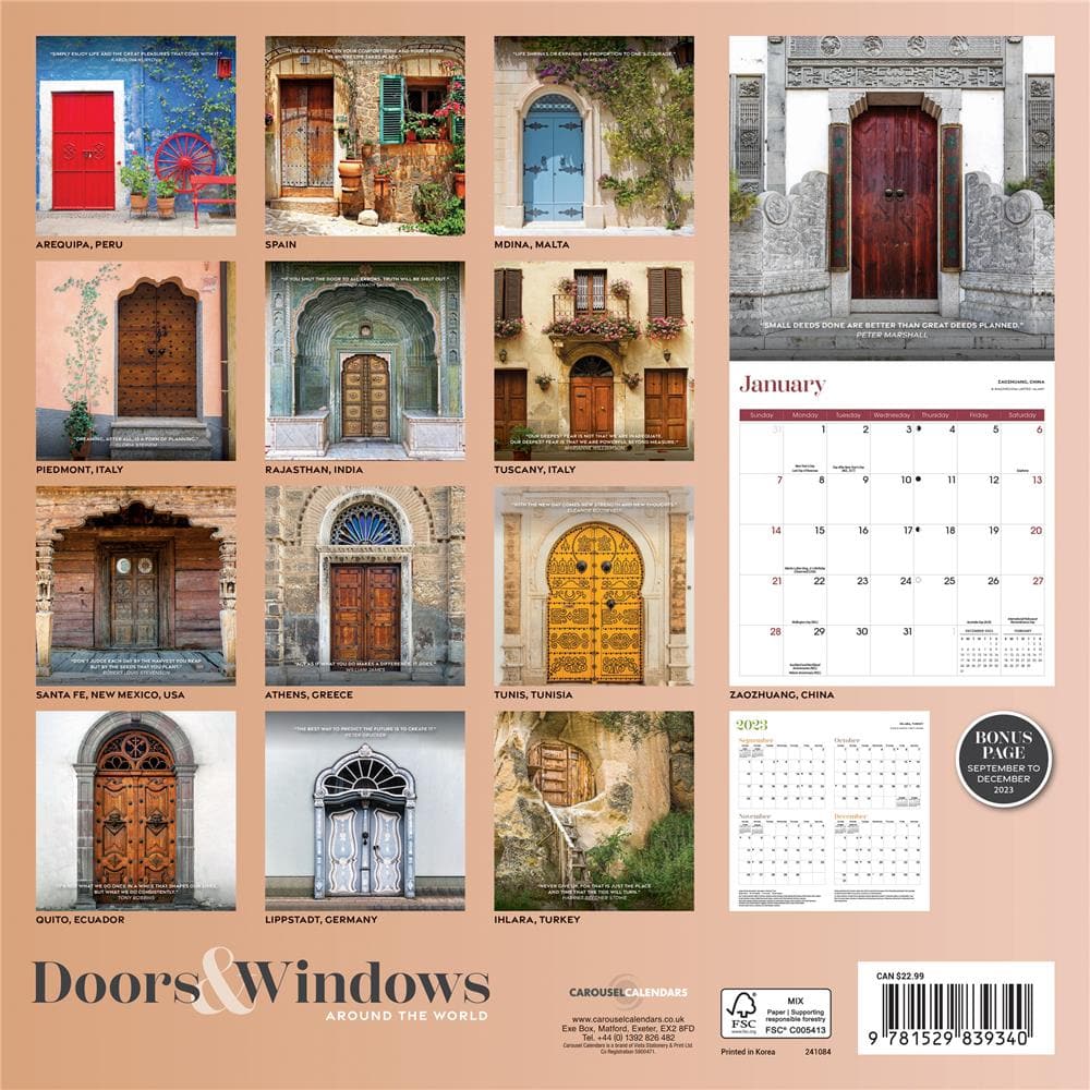 Doors and Windows 2024 Wall Calendar product image