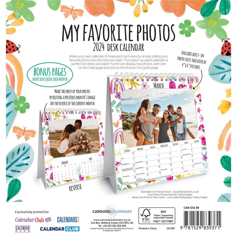 My Favorite Photos 2024 Easel Calendar product image